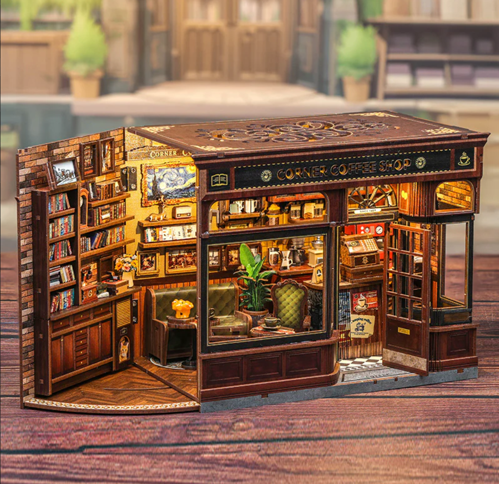 DIY Book Nook | Corner Coffee Shop