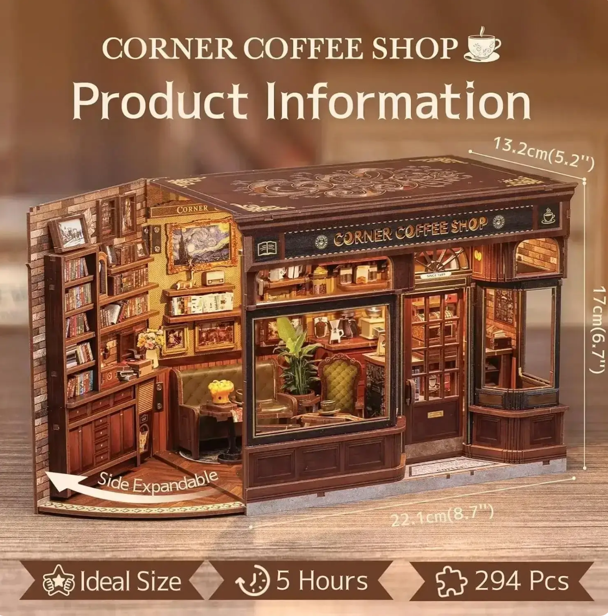 DIY Book Nook | Corner Coffee Shop