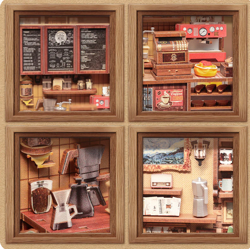 DIY Book Nook | Corner Coffee Shop