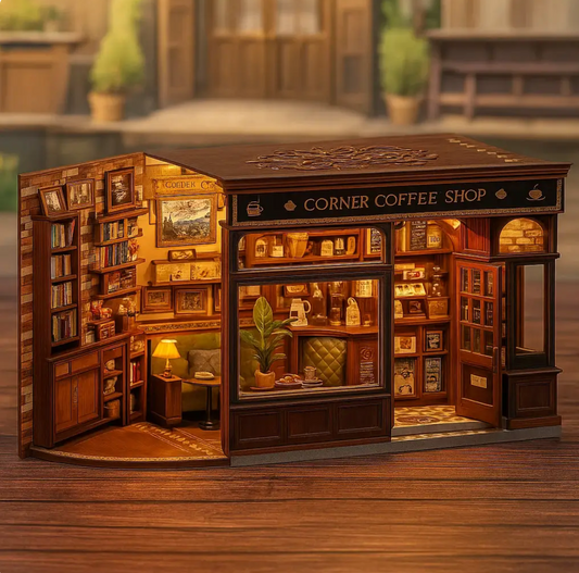 DIY Book Nook | Corner Coffee Shop